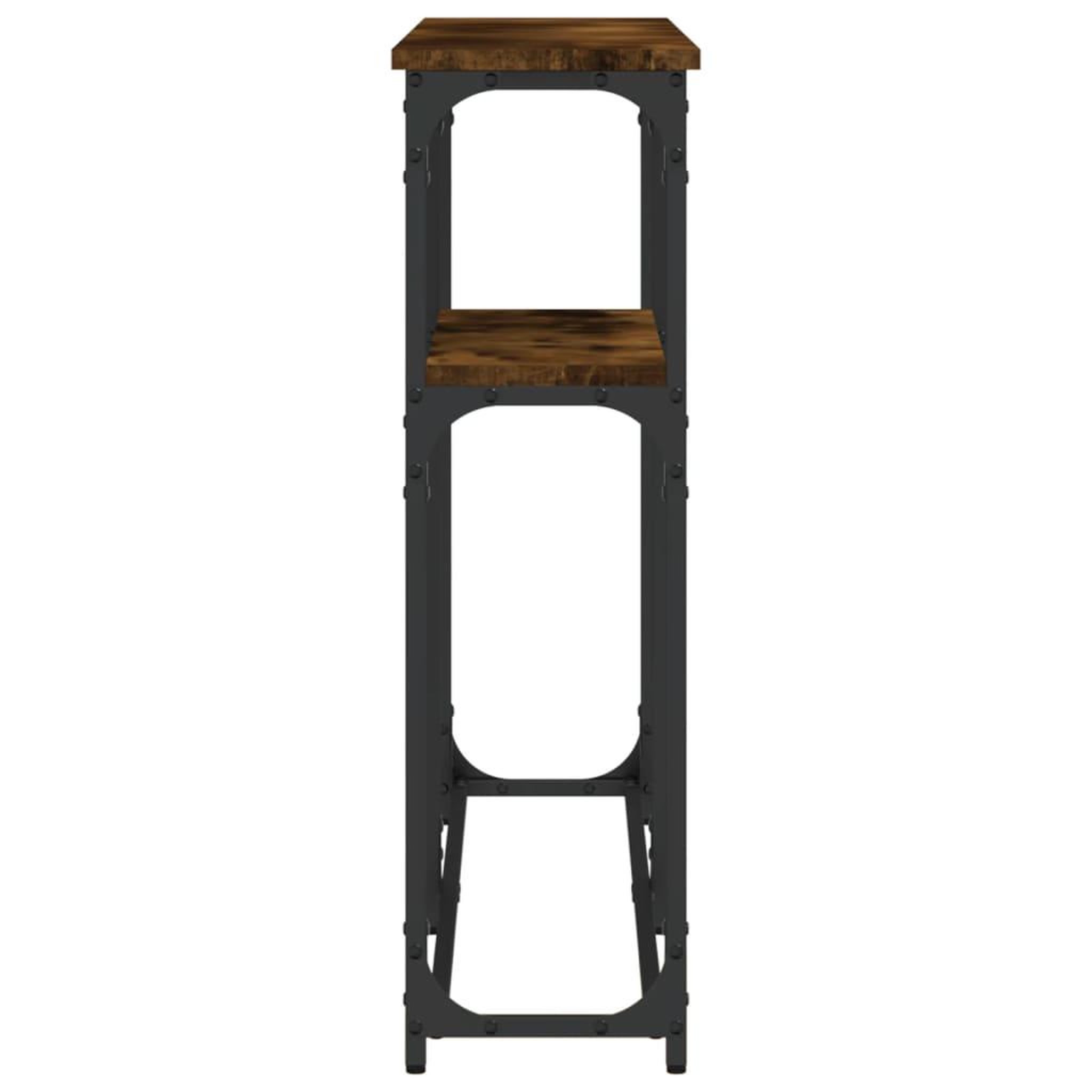 Voir la diapositive 5 : VIDAXL Table console chene fume 145x22,5x75 cm bois d'ingenierie