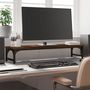Voir la diapositive 1 : VIDAXL Support de moniteur chêne marron 85x23x15,5cm bois d ingénierie