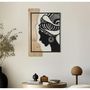 Voir la diapositive 5 : Paris Prix Décoration Murale Encadrée  Tribal  80cm Noir & Naturel