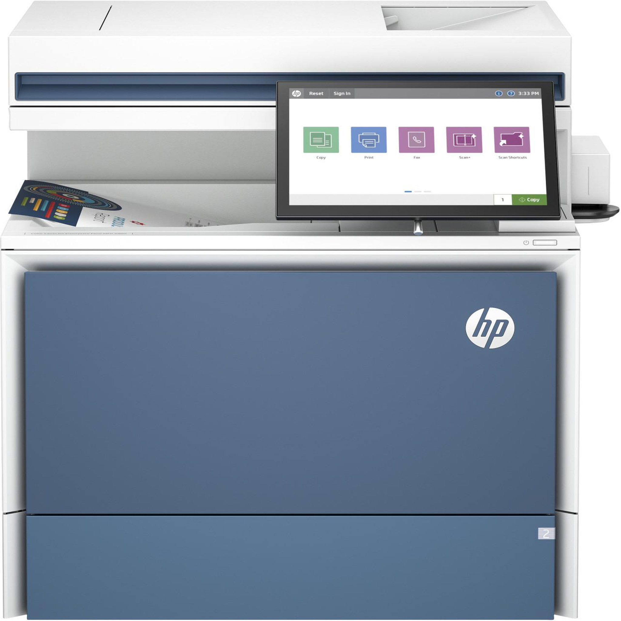 Voir la diapositive 3 : HP Imprimante multifonction hp color laserjet enterprise flow 5800zf