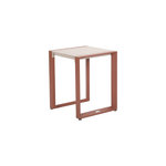 HESPERIDE Table d'appoint de jardin carré en aluminium ALLURE - Acajou