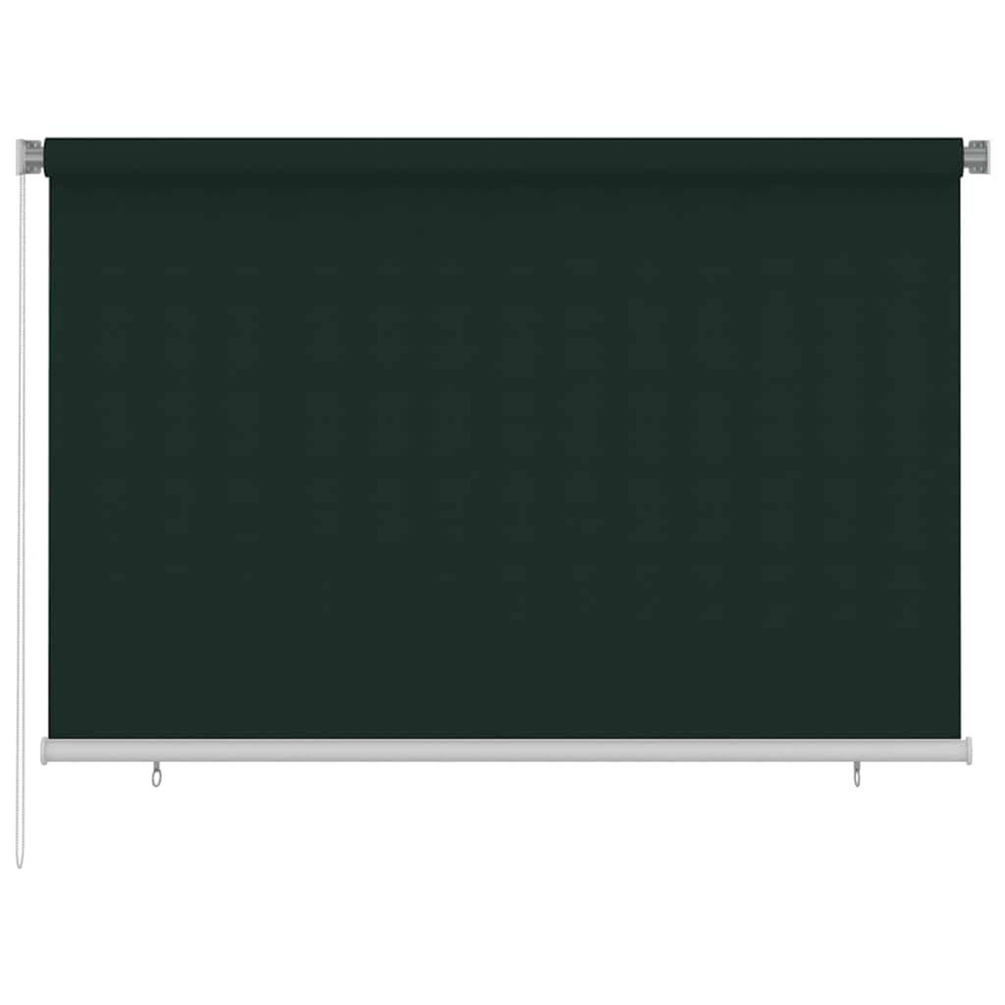 VIDAXL Store roulant d'exterieur 225 (l) x 140 (h) cm vert fonce hdpe