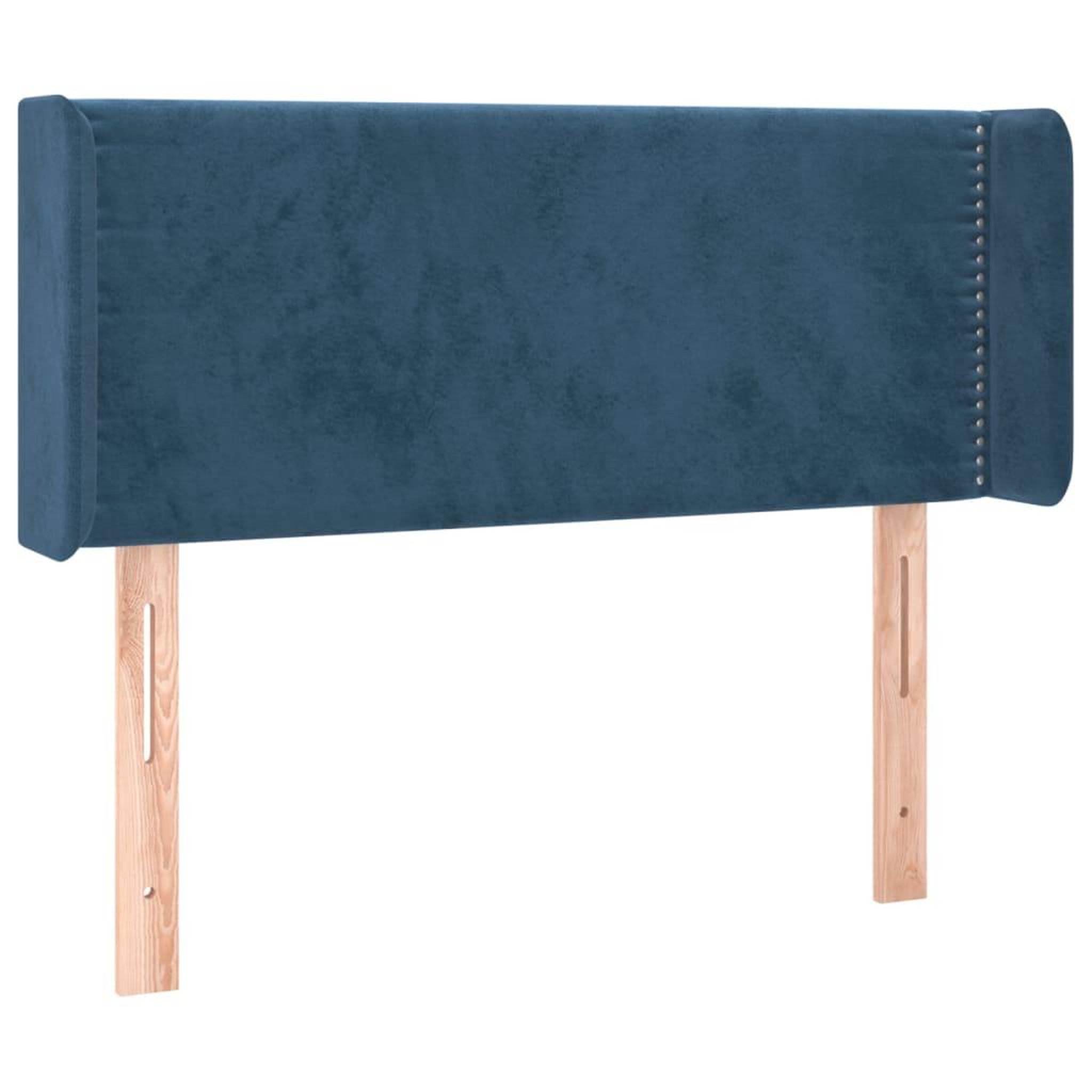 Voir la diapositive 2 : VIDAXL Tete de lit avec oreilles Bleu Fonce 83x16x78/88 cm Velours