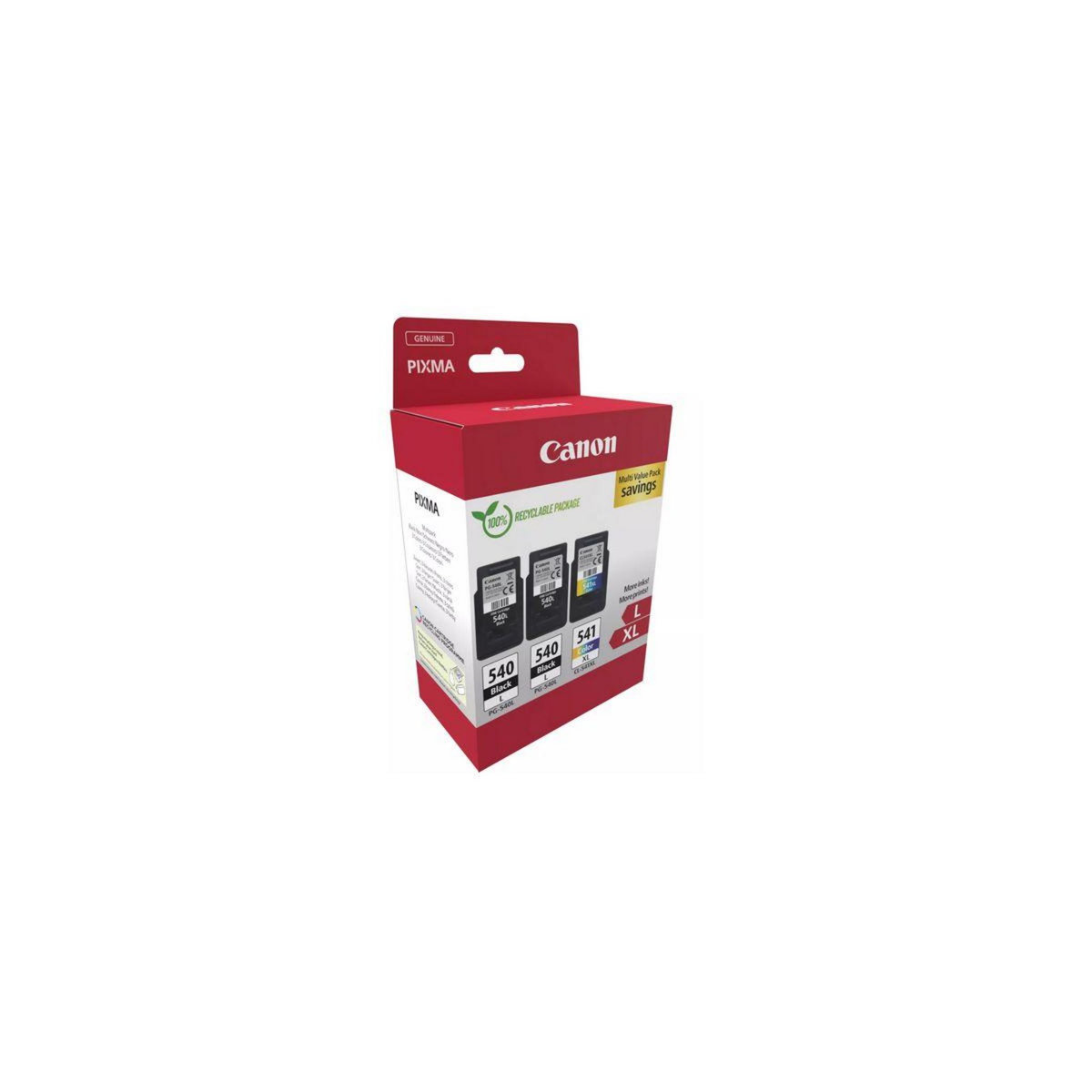 Canon Cartouche d'encre Pack de 3 Originales (2x PG-540L Noir + 1x CL-541 XL Couleur) - 5225B011