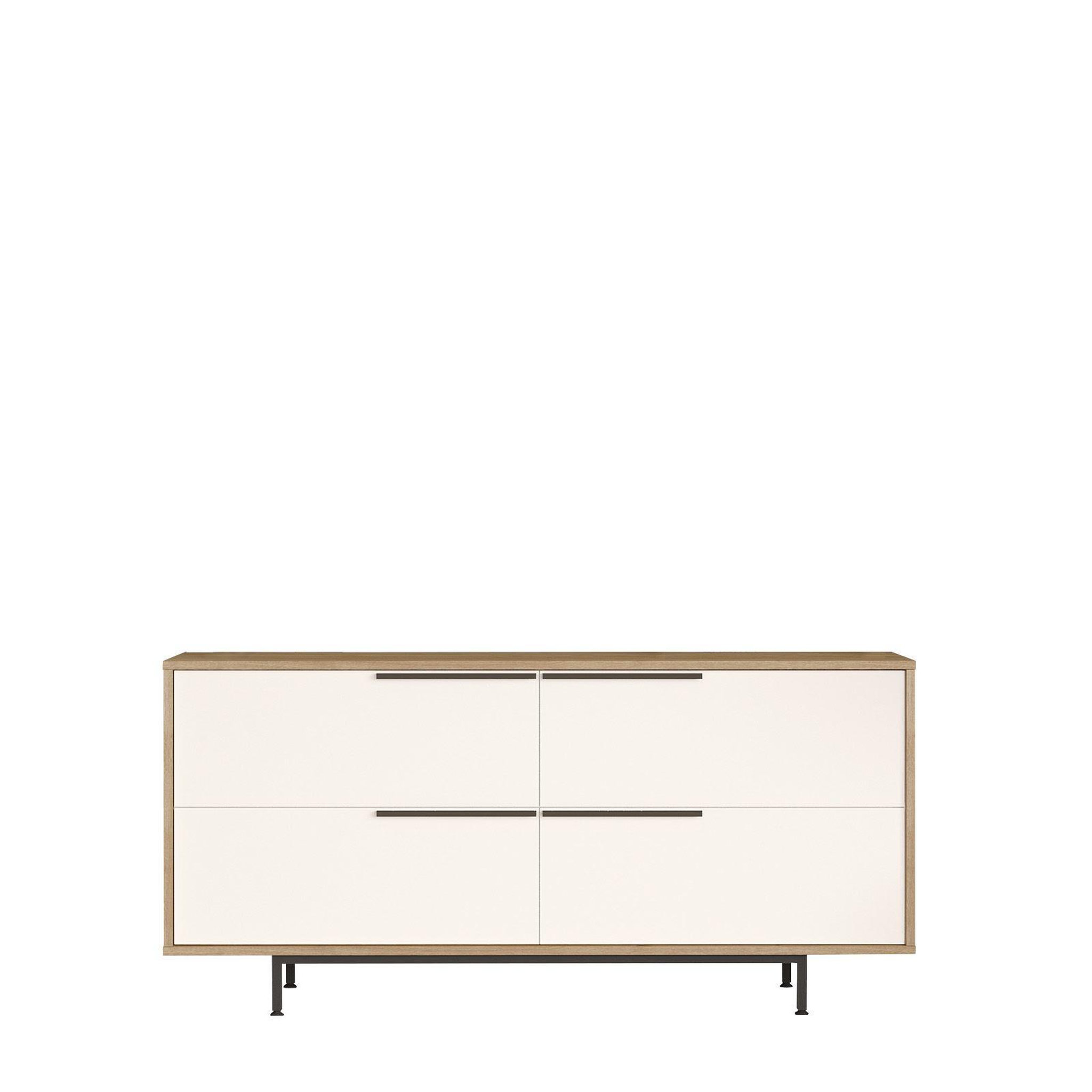 Habitat et Jardin Buffet en bois  on3-sw  - 160 x 44 x 74 cm - blanc