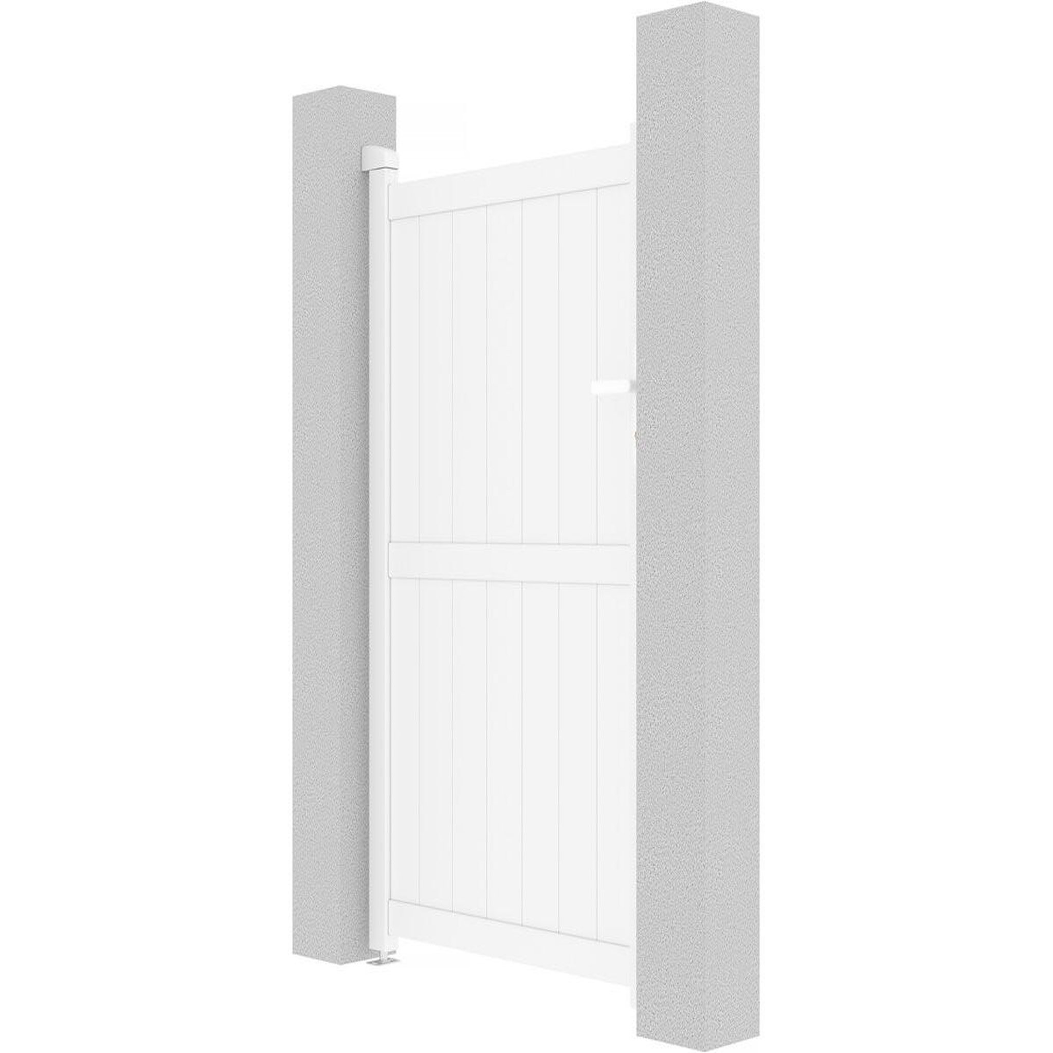 Voir la diapositive 4 : Habitat et Jardin Portillon aluminium  lola  - 101.2 x 155.9 cm - blanc