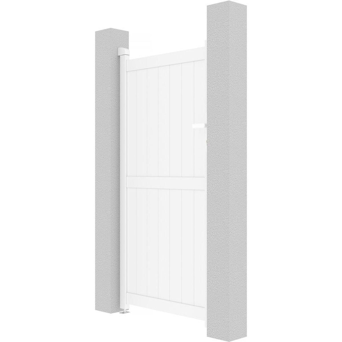 Habitat et Jardin Portillon aluminium  Lola  - 101.2 x 155.9 cm - Blanc
