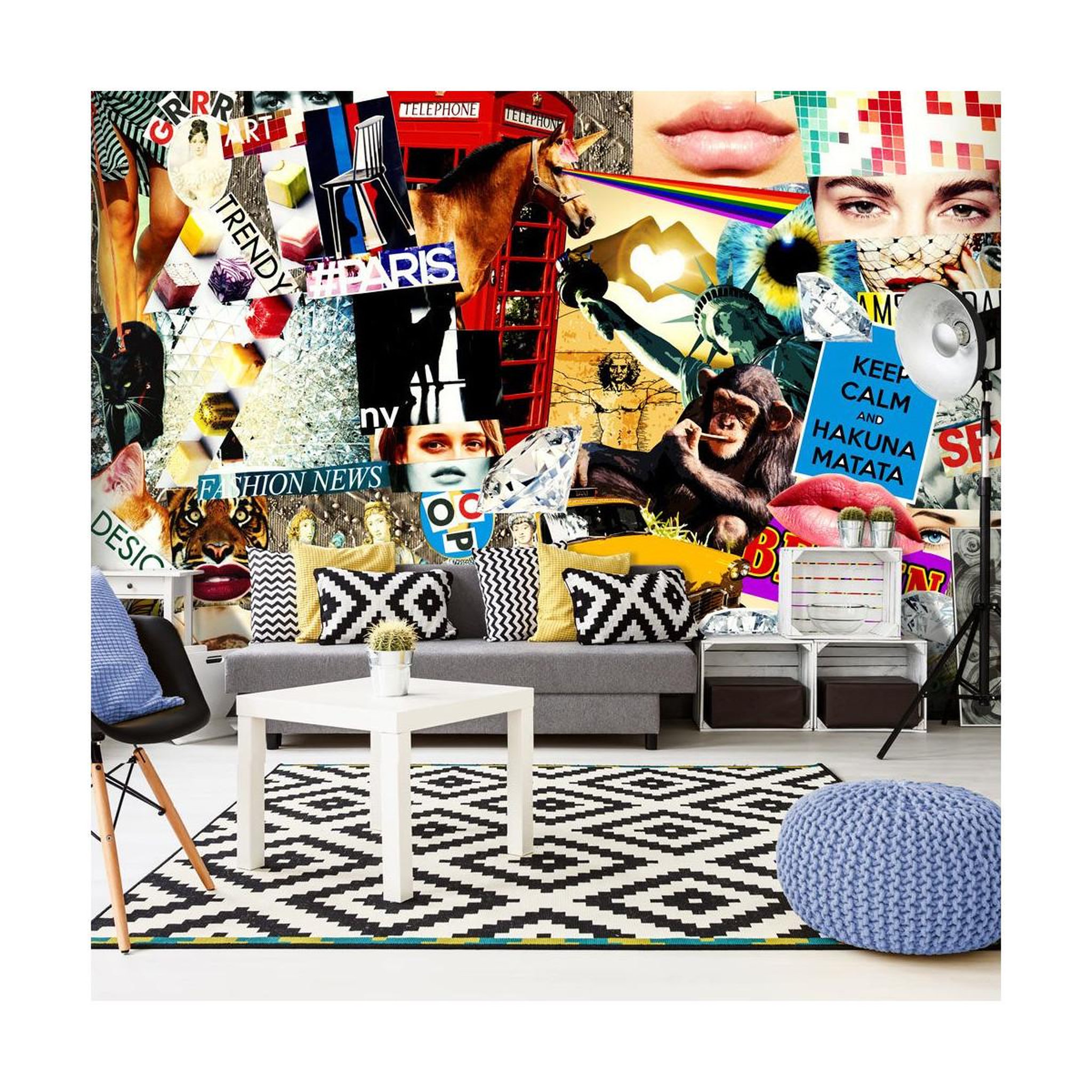 Paris Prix Papier peint xxl  scraps of modernity  280x500cm