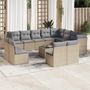 Voir la diapositive 1 : VIDAXL Salon de jardin avec coussins 13 pcs beige resine tressee