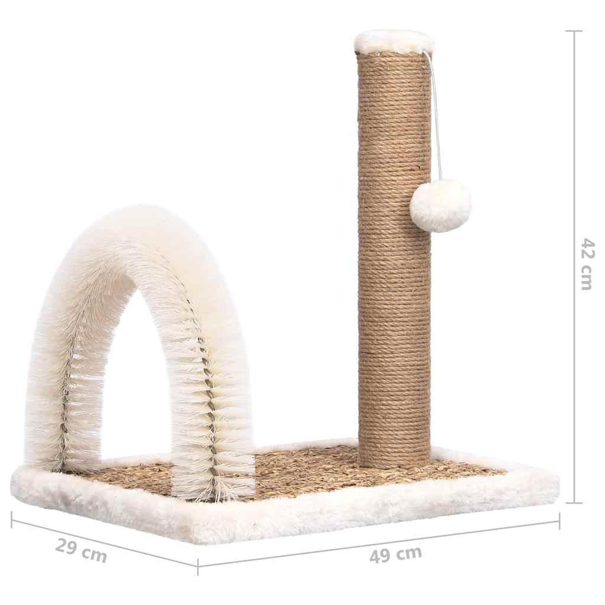 Voir la diapositive 6 : VIDAXL Arbre a chat avec brosse de toilettage en arche et grattoir