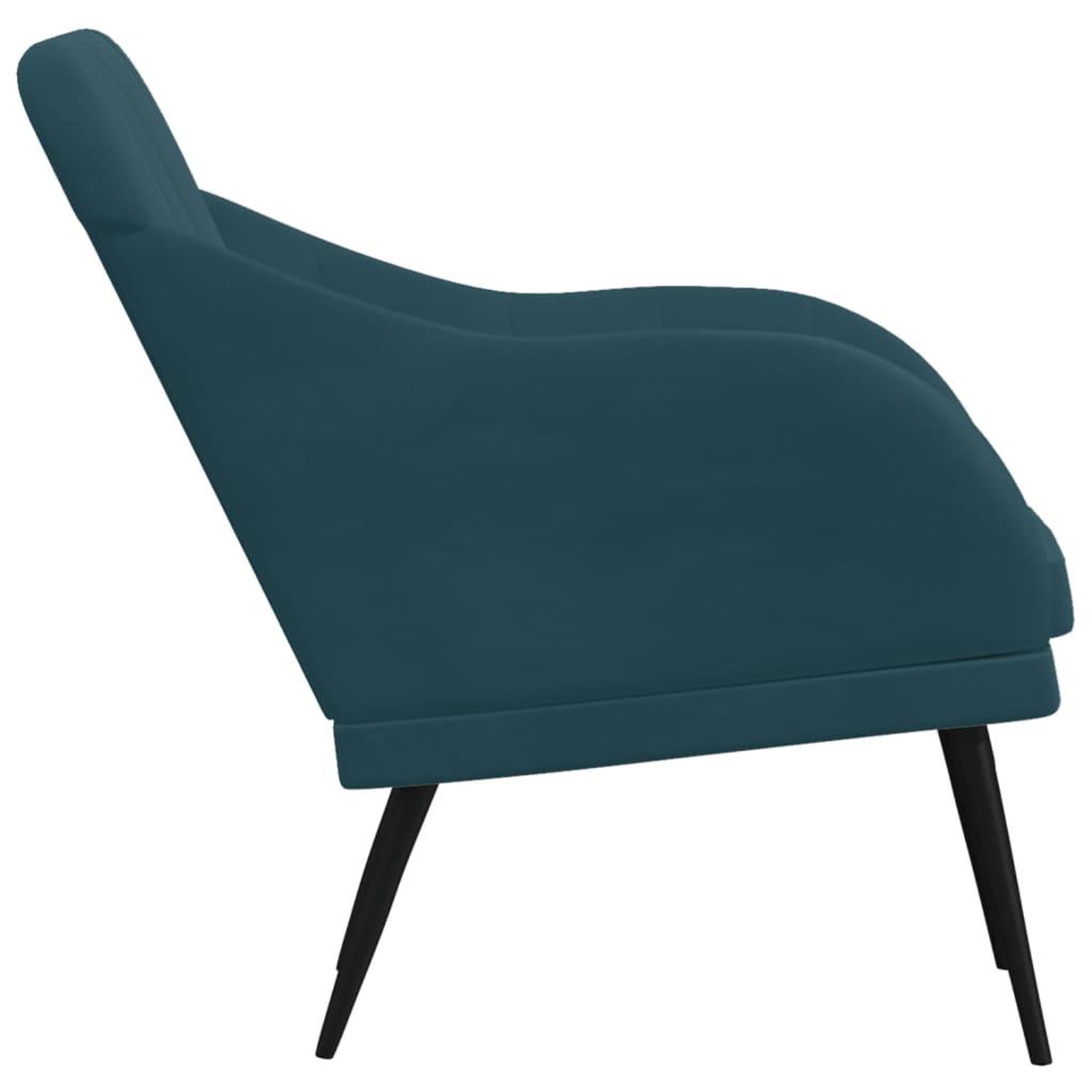 Voir la diapositive 4 : VIDAXL Fauteuil Bleu 63x76x80 cm Velours