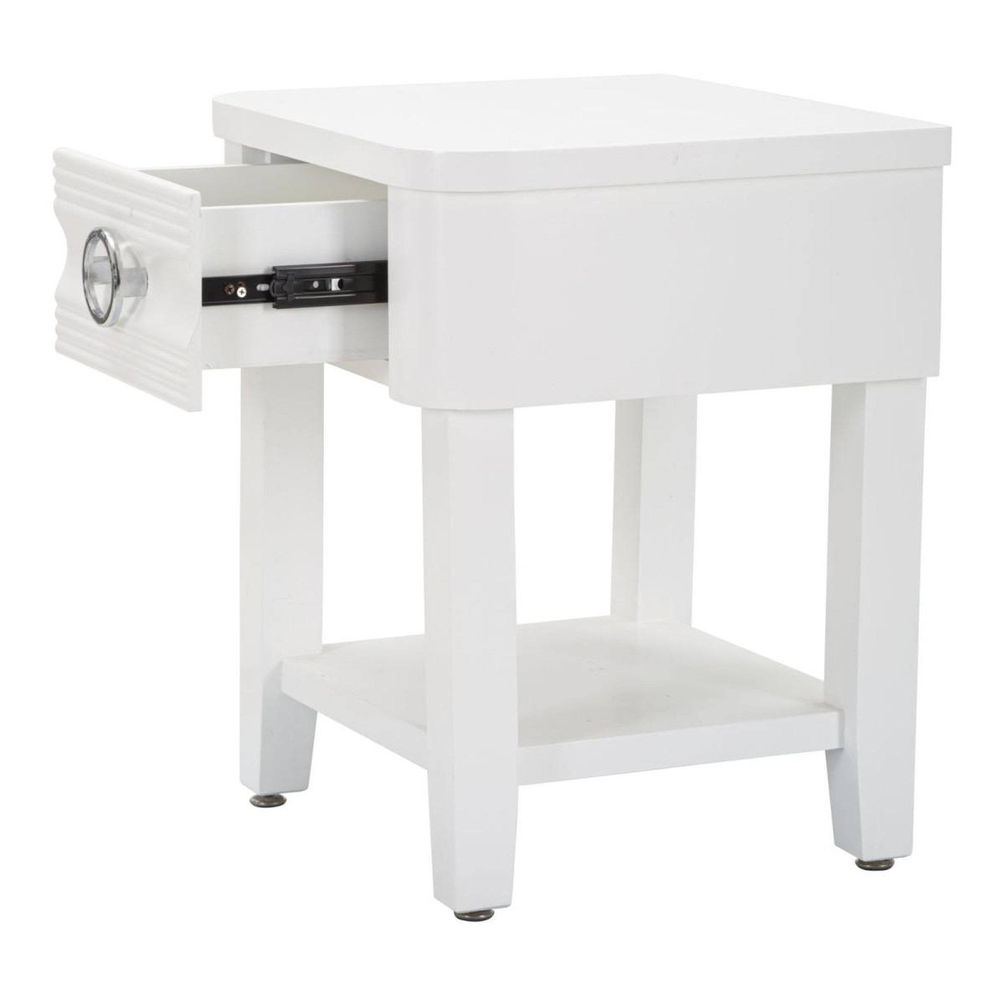 Voir la diapositive 3 : Paris Prix Table de chevet en bois  shine  54cm blanc