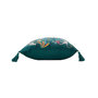 Voir la diapositive 2 : Paris Prix Housse de Coussin Pompons  Malaga  40x40cm Bleu