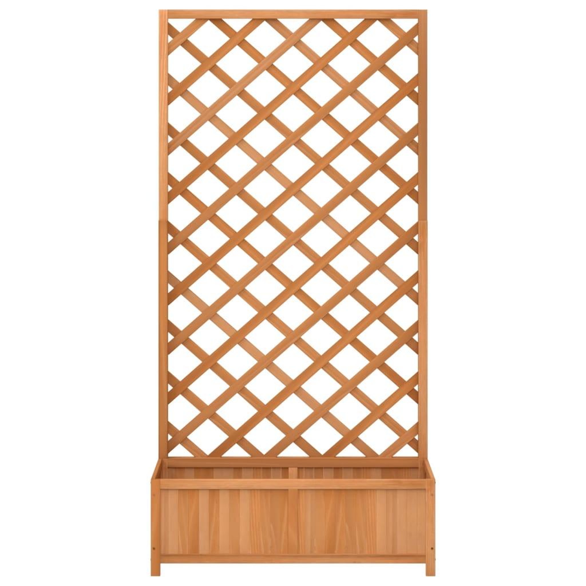 Voir la diapositive 4 : VIDAXL Jardiniere avec treillis marron bois massif de sapin