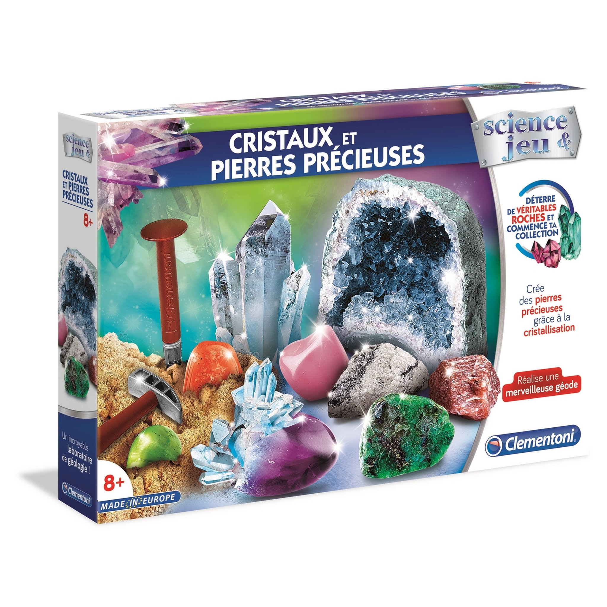 CLEMENTONI Jeu scientifique - Cristaux et pierres précieuses