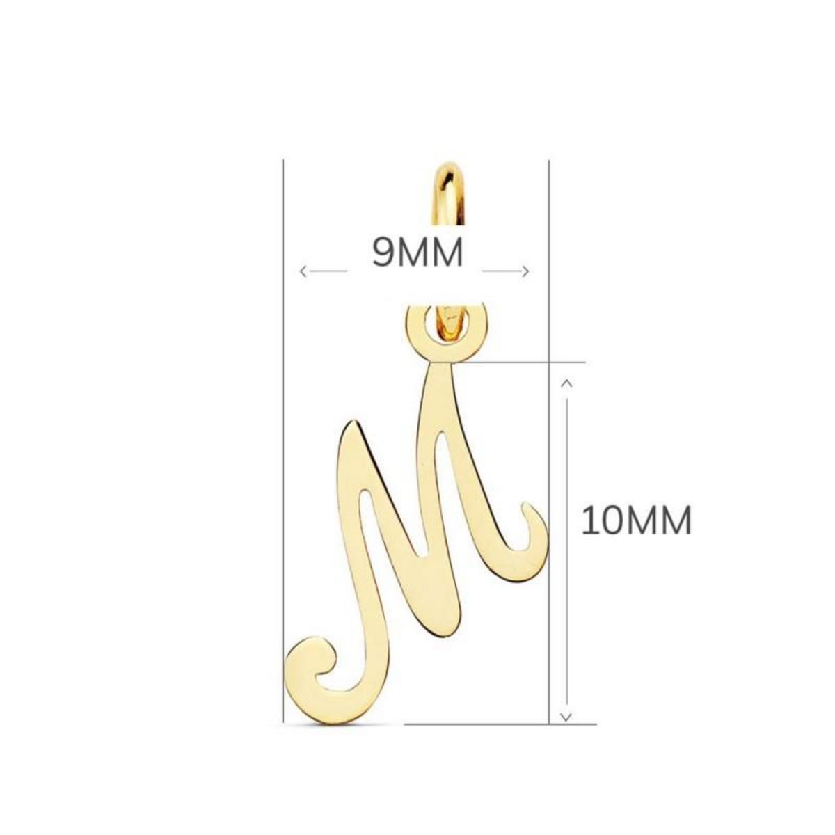 L'ATELIER D'AZUR Collier - Pendentif Lettre  M  Or 750/1000 - Chaine Dorée