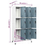 Voir la diapositive 6 : VIDAXL Armoire a casiers Gris clair et gris fonce 90x45x180 cm Acier