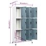 Voir la diapositive 6 : VIDAXL Armoire a casiers Gris clair et gris fonce 90x45x180 cm Acier