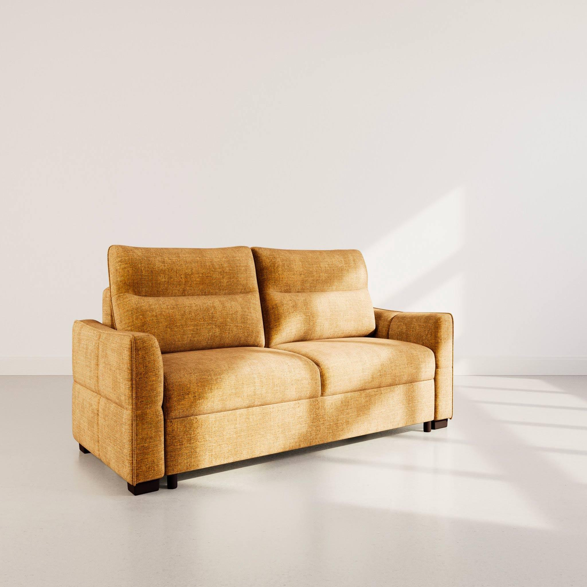 Voir la diapositive 2 : BEST MOBILIER Anatole - canapé droit 3 places convertible avec coffre en velours texturé