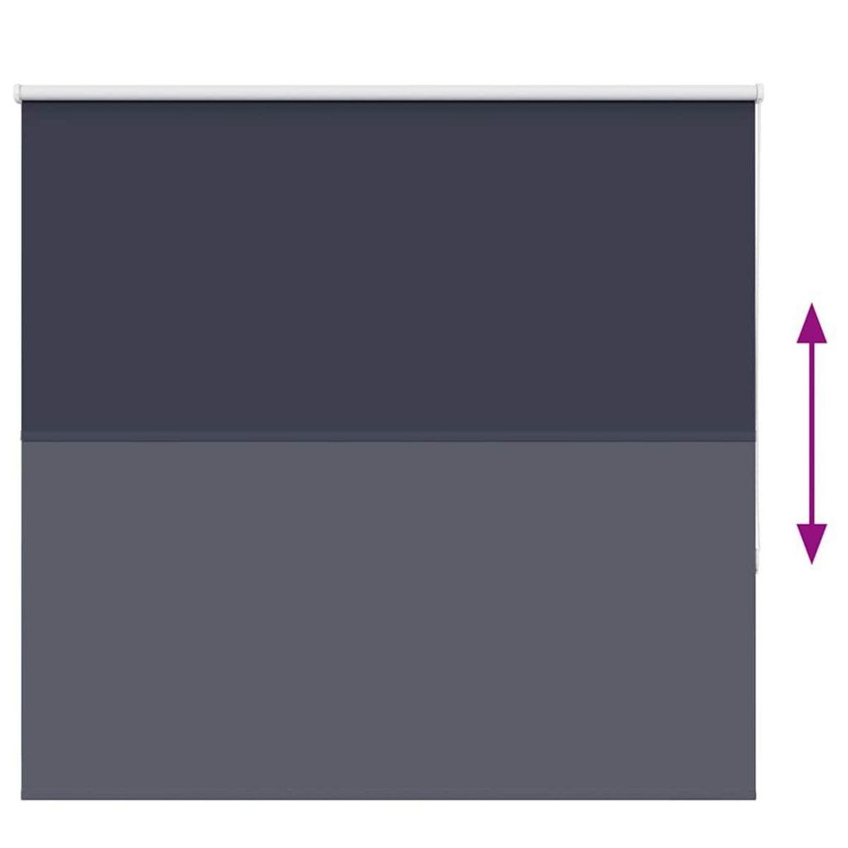 VIDAXL Store enrouleur occultant largeur du tissu 141,6 cm polyester