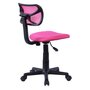 IDIMEX Chaise de bureau pour enfant MILAN fauteuil pivotant et ergonomique, siège à roulettes avec hauteur réglable, mesh rose