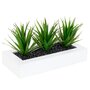 Voir la diapositive 1 : ATMOSPHERA Centre de table 3 Aloe vera artificielles - H. 17 cm