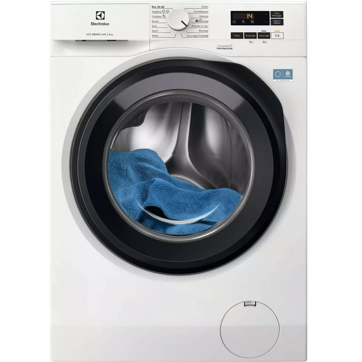 ELECTROLUX Lave-linge frontal 8kg 1400 tours/min blanc - EW6FI6834BA