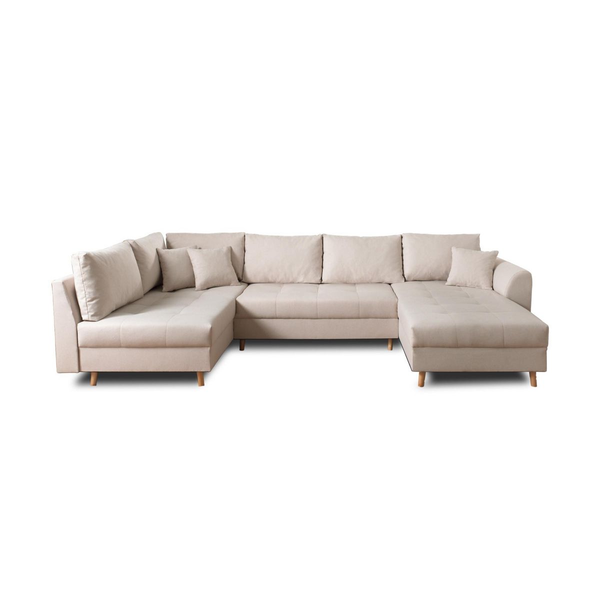 LISA DESIGN Rune - canapé panoramique - 7 places - style scandinave - gauche