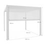 Voir la diapositive 4 : SWEEEK Pergola Bioclimatique – Triomphe – 4x3m, aluminium, à lames orientables + store 3m