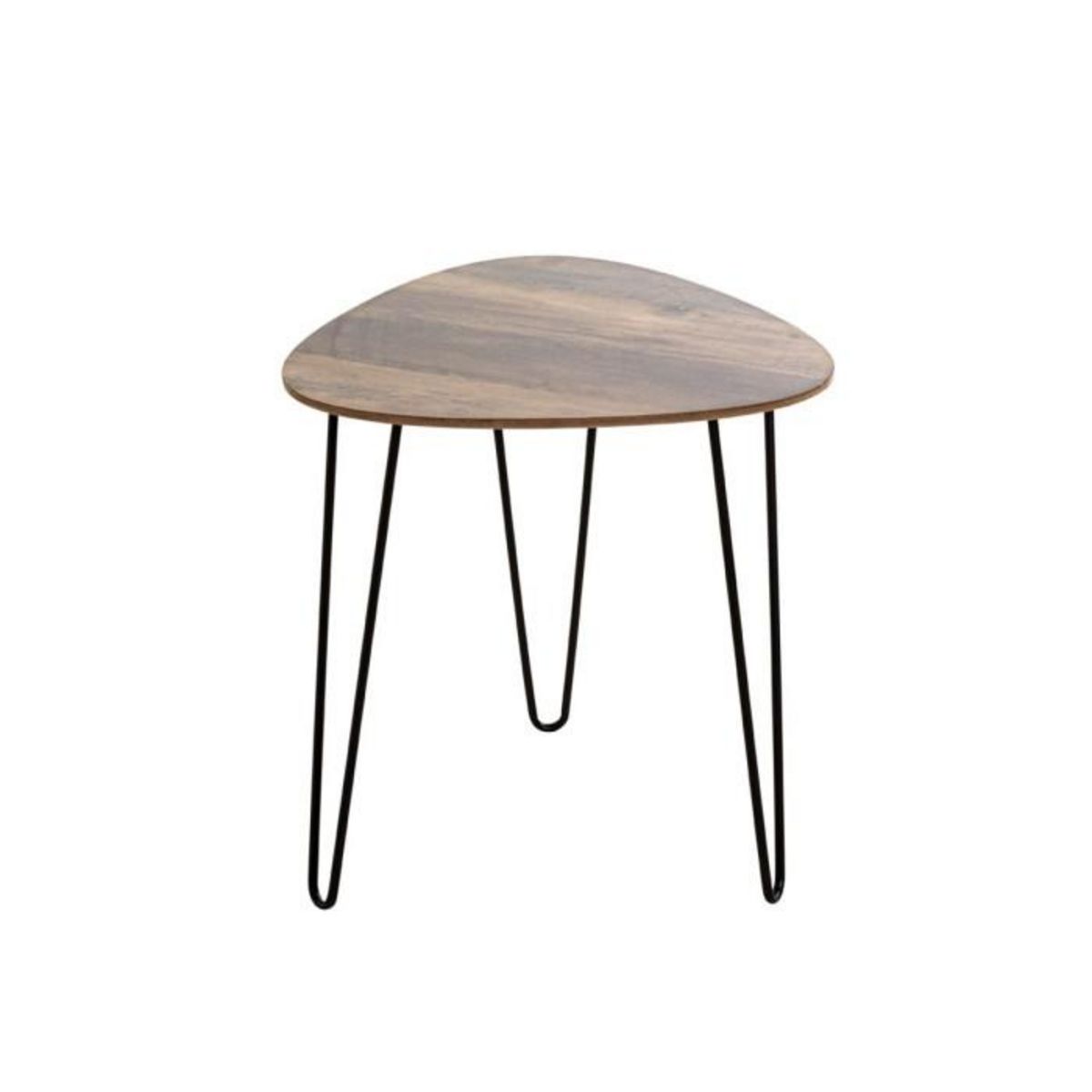 Paris Prix Table d'Appoint  Lamy  43cm Noir & Chêne foncé