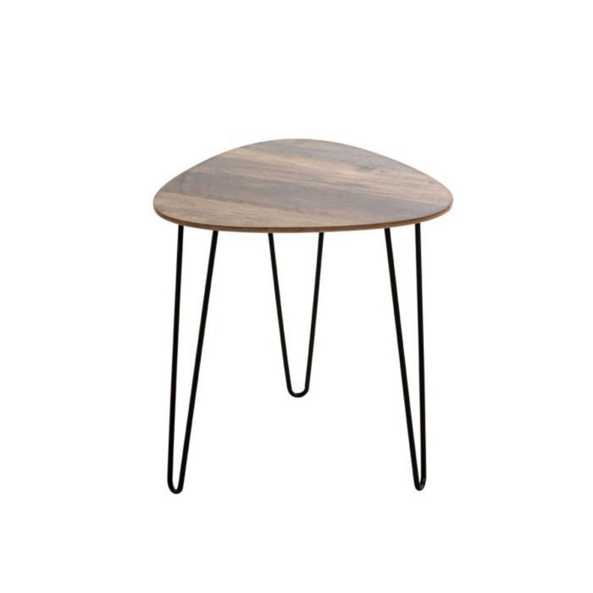 Paris Prix Table d'Appoint  Lamy  43cm Noir & Chêne foncé