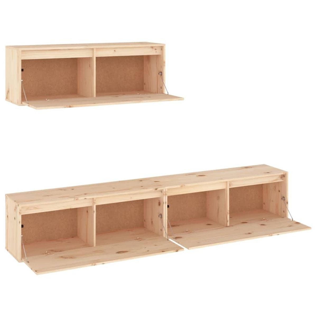VIDAXL Meubles TV 3 pcs Bois massif de pin