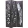 Voir la diapositive 1 : VIDAXL Cloison de separation pliable 120 x 170 cm Plumes Noir et blanc
