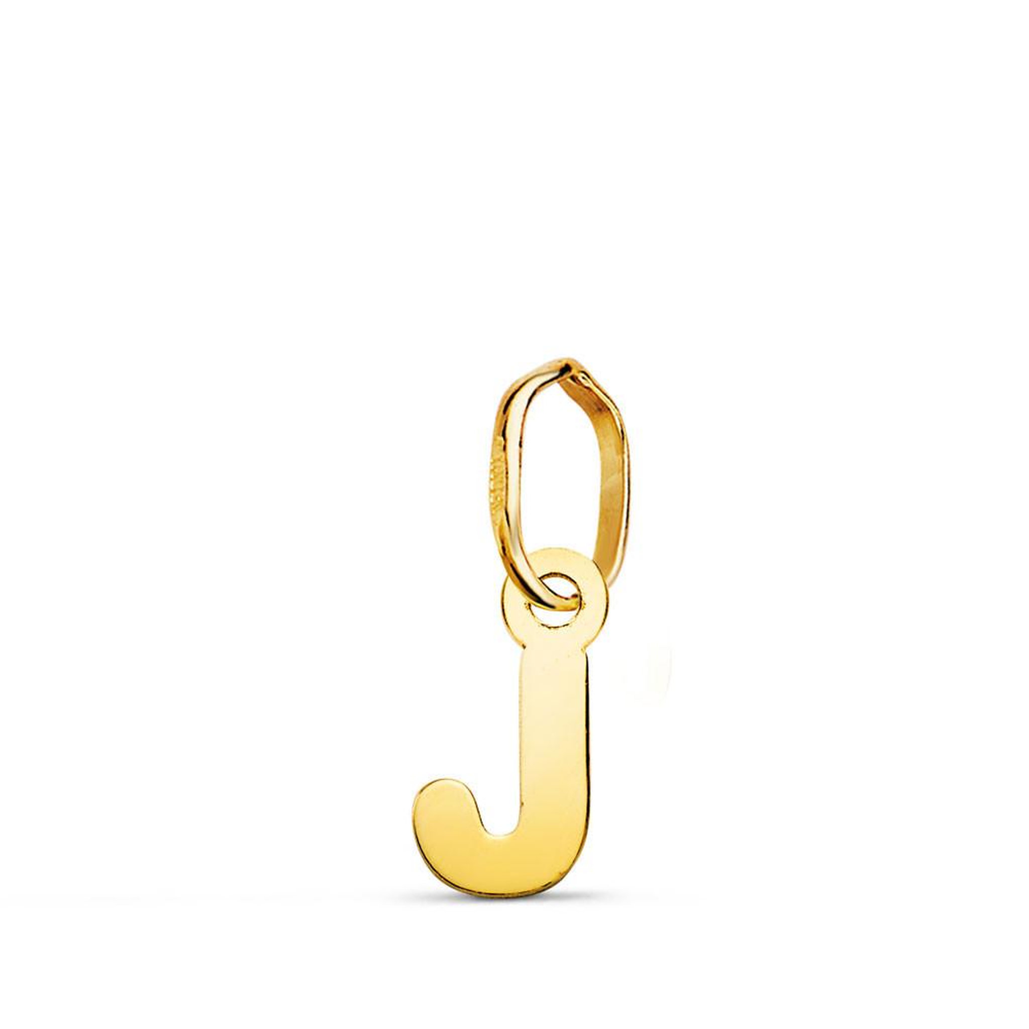 L'ATELIER D'AZUR Pendentif Or 18 Carats 750 Jaune - Initiale Lettre  J  - Chaine Offerte