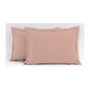 Voir la diapositive 2 : LOVELY HOME Lot de 2 taies d'oreiller - LOVELY HOME - LH71619 - 60 x 80 cm - Rose