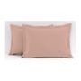 Voir la diapositive 2 : LOVELY HOME Lot de 2 taies d'oreiller - LOVELY HOME - LH71619 - 60 x 80 cm - Rose