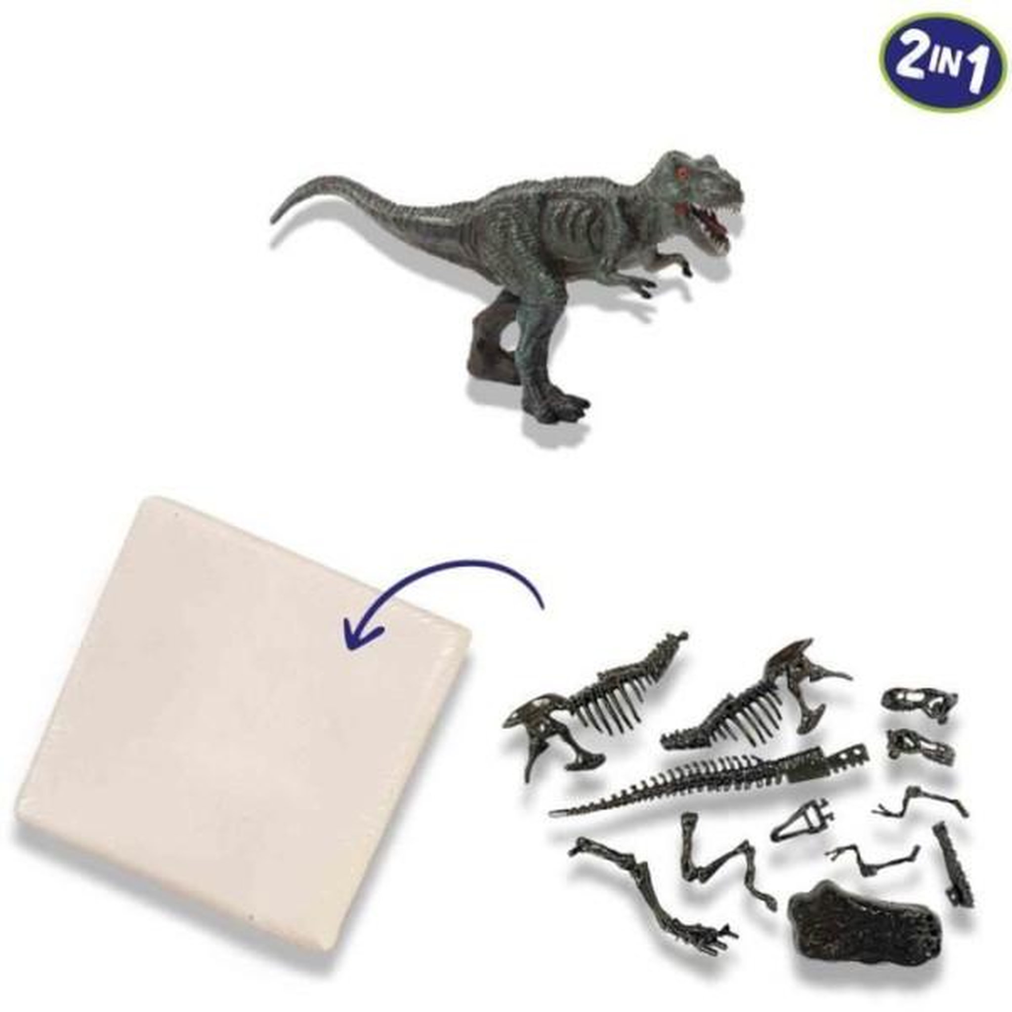 Voir la diapositive 4 : SES CREATIVE Fouille de dinosaures et de squelettes 2 en 1 - T-rex - SES CREATIVE