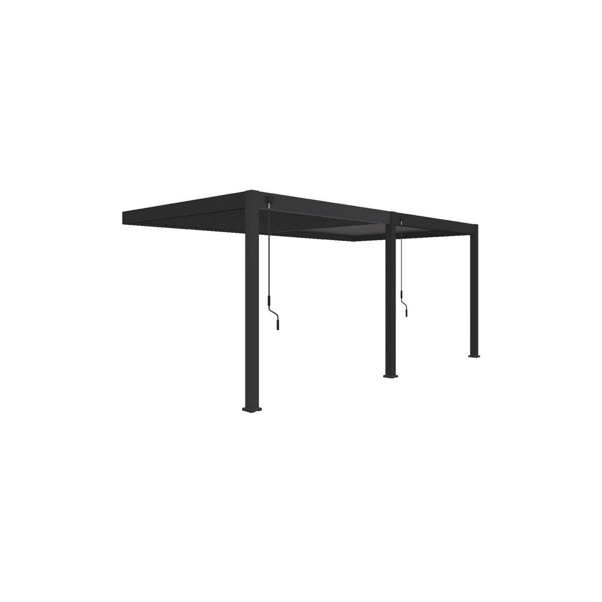 Pergola Bioclimatique adossée 3x6 m- Aluminium - Anthracite - VS OmBREA®