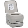 Voir la diapositive 5 : VIDAXL Toilette portable de camping Gris 10+10 L