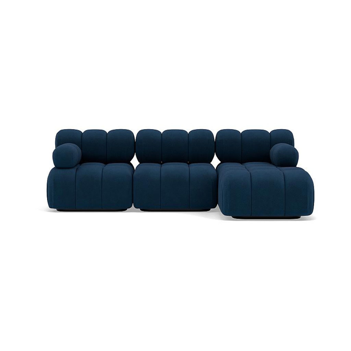 LISA DESIGN Ruby - canapé modulable d'angle droit 4 places en velours texturé