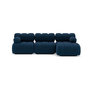 Voir la diapositive 1 : LISA DESIGN Ruby - canapé modulable d'angle droit 4 places en velours texturé
