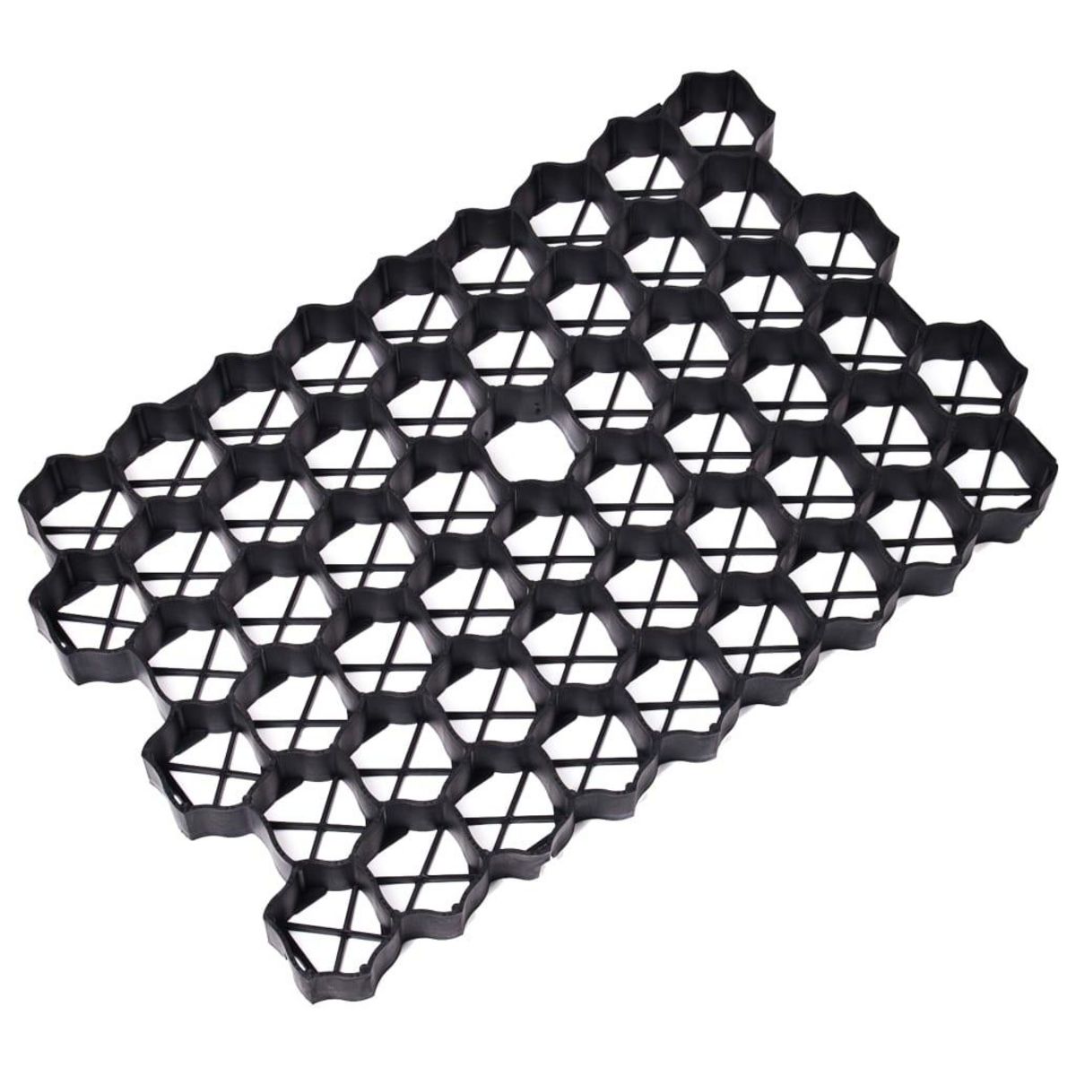 VIDAXL Grilles d'herbe 16 pcs noir 60x40x3 cm plastique