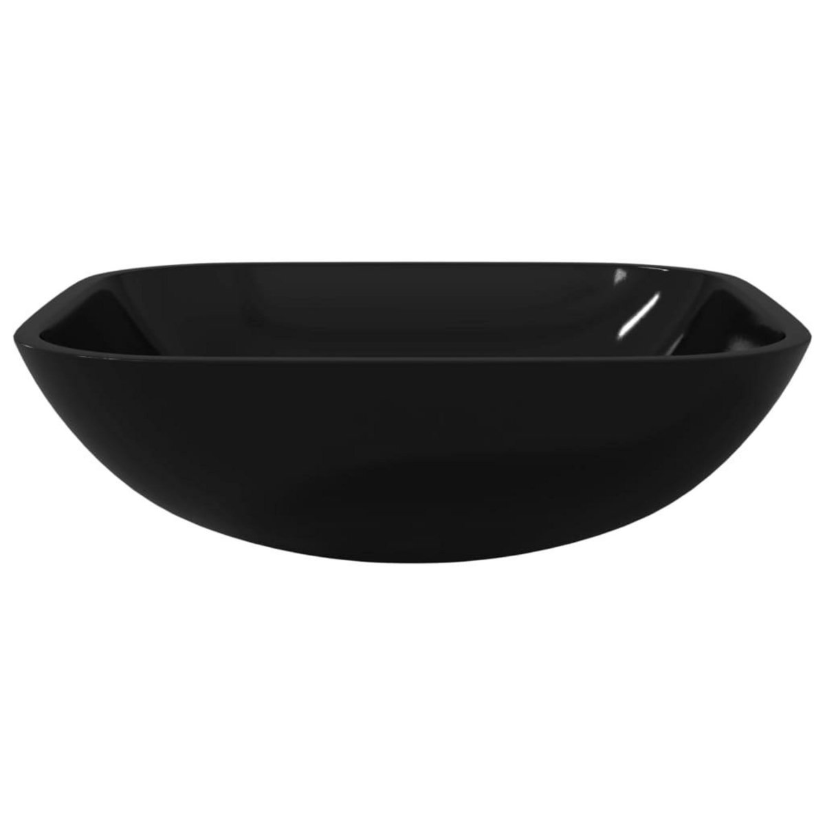 VIDAXL Lavabo Verre 42x42x14 cm Noir