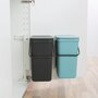 BRABANTIA Set 2 poubelles Built-in Sort & Go 2x12 Litres