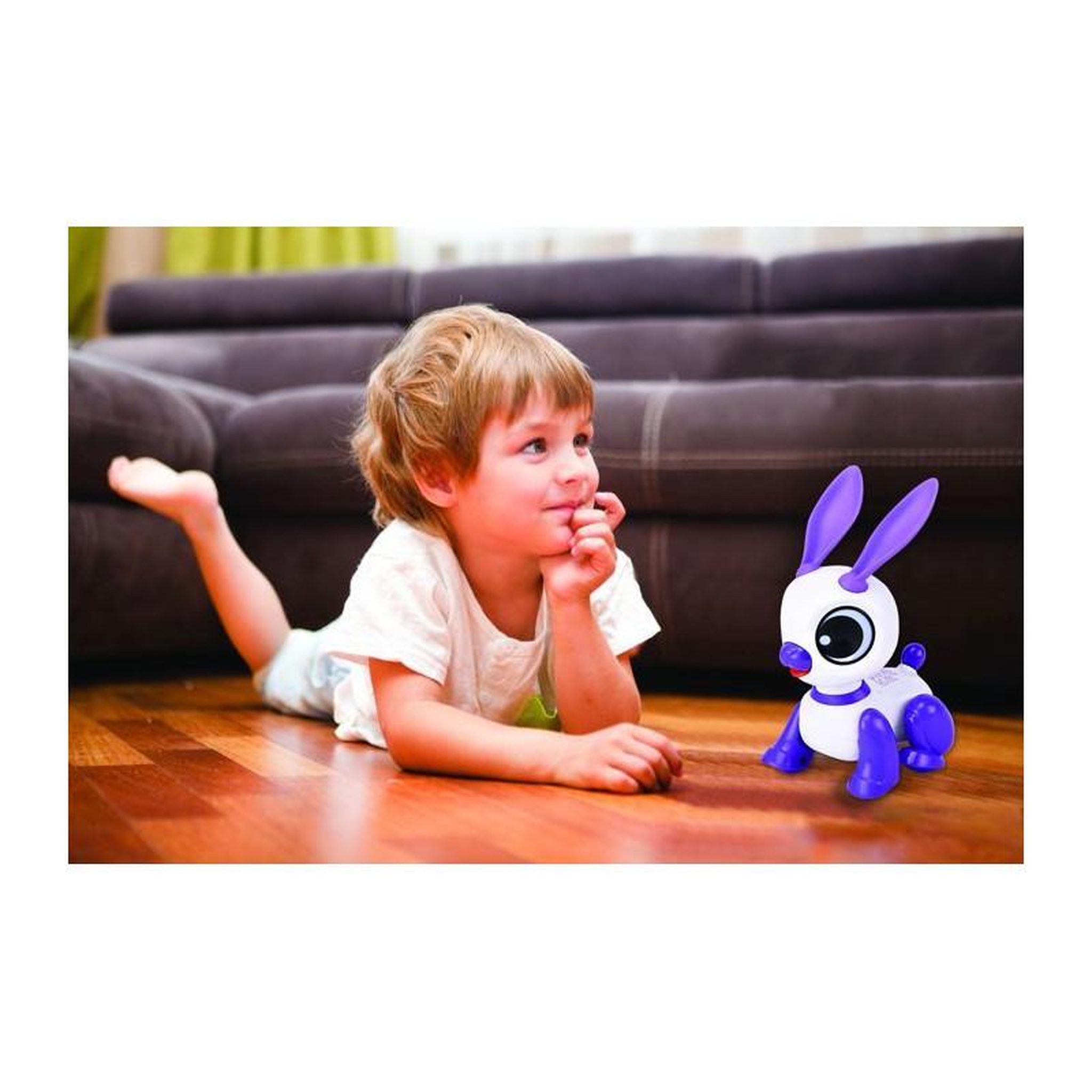 Voir la diapositive 4 : Lexibook Power Rabbit Mini - Robot lapin avec effets lumineux et sonores, contrôle par claquement de main, répétition