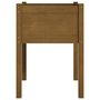 Voir la diapositive 4 : VIDAXL Jardiniere d'exterieur Marron miel 50x50x70 cm Pin massif