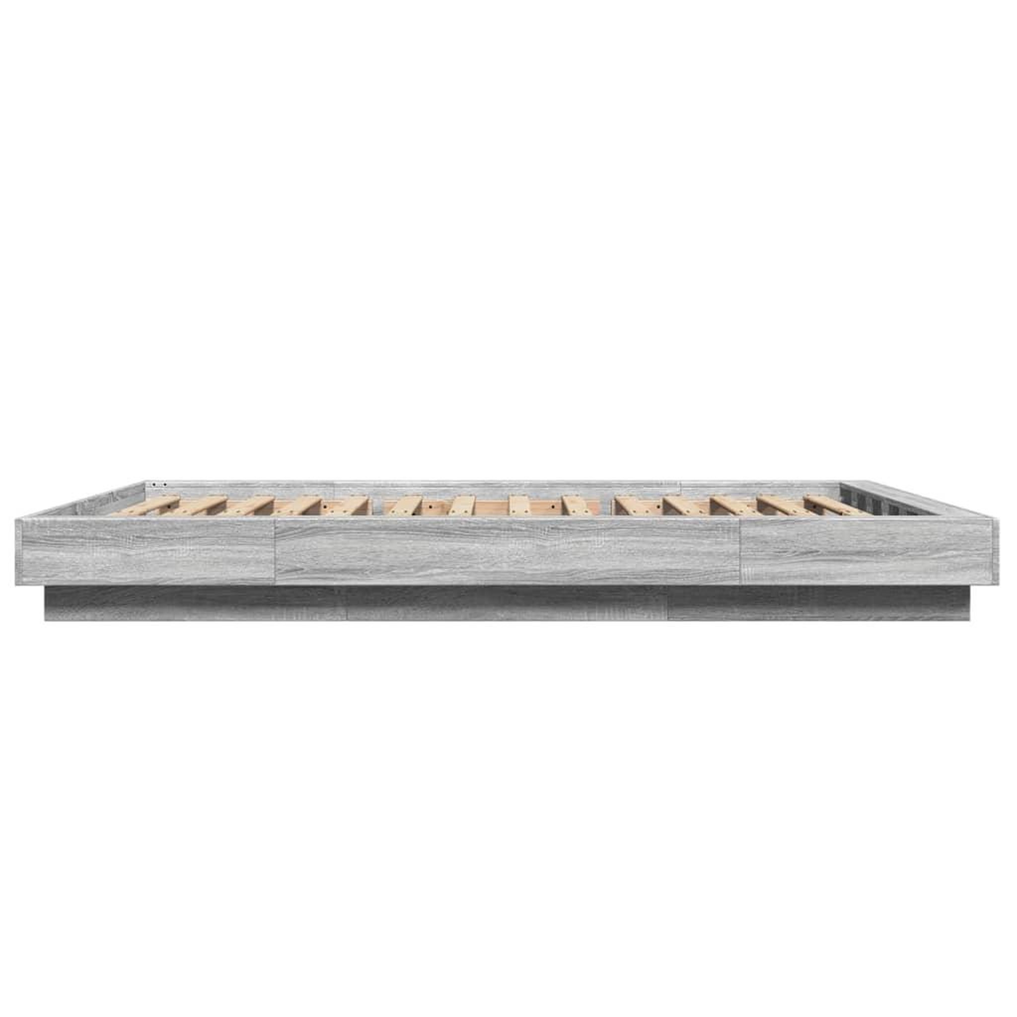Voir la diapositive 5 : VIDAXL Cadre de lit sans matelas sonoma gris 140x190 cm