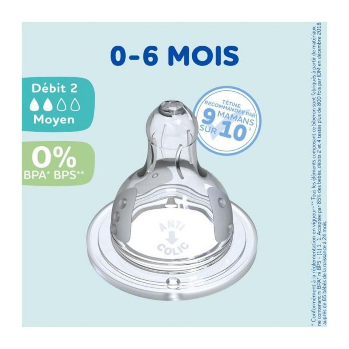 DODIE Lot de 4 tétines rondes DODIE Initiation - Débit 2