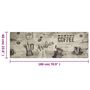 Voir la diapositive 6 : VIDAXL Tapis de cuisine lavable imprime cafe gris 60x180 cm velours