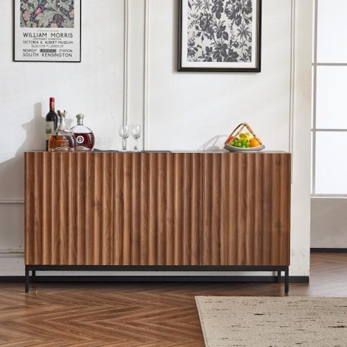 MERAX Buffet 3 porte(s) 0 tiroir(s) - 150 cm naturel mdf